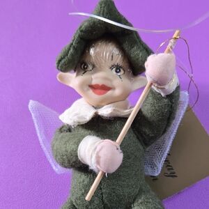 Charming Green Elf Figurine